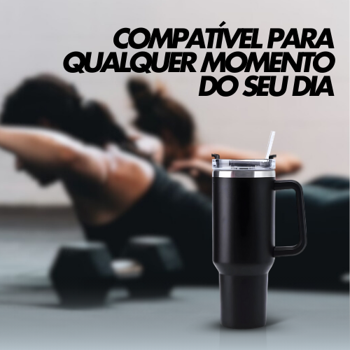 Copo Térmico Grande 1200ml com Canudo