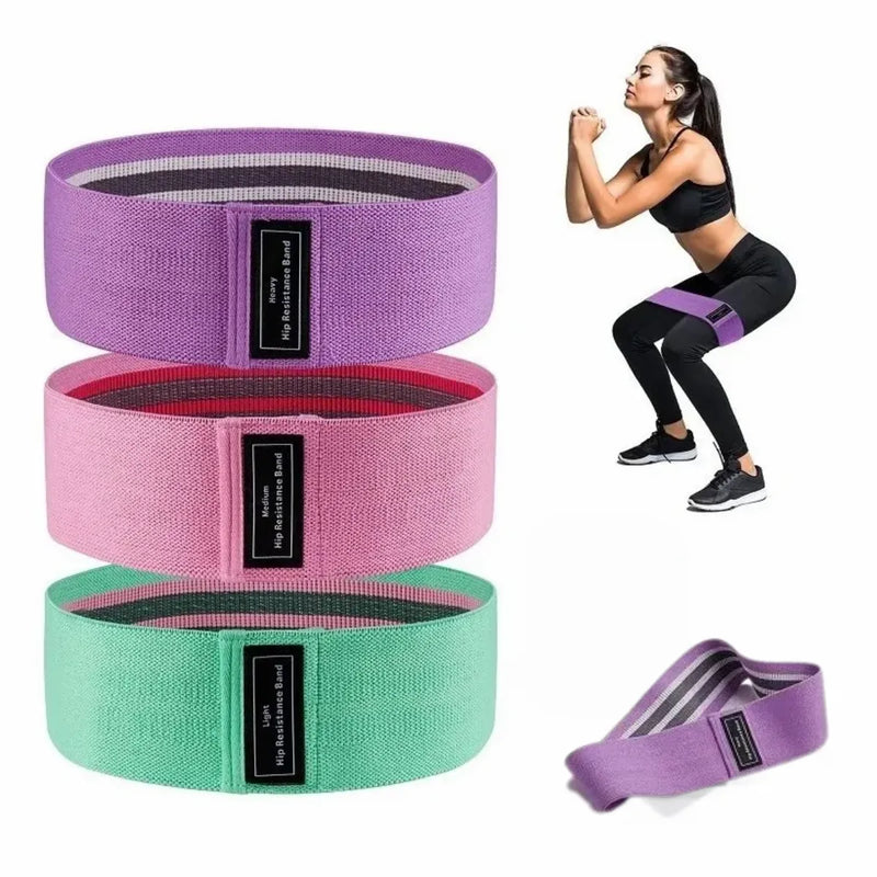 Kit 3 Faixas Elásticas De Exercício Hip Resistance Bands