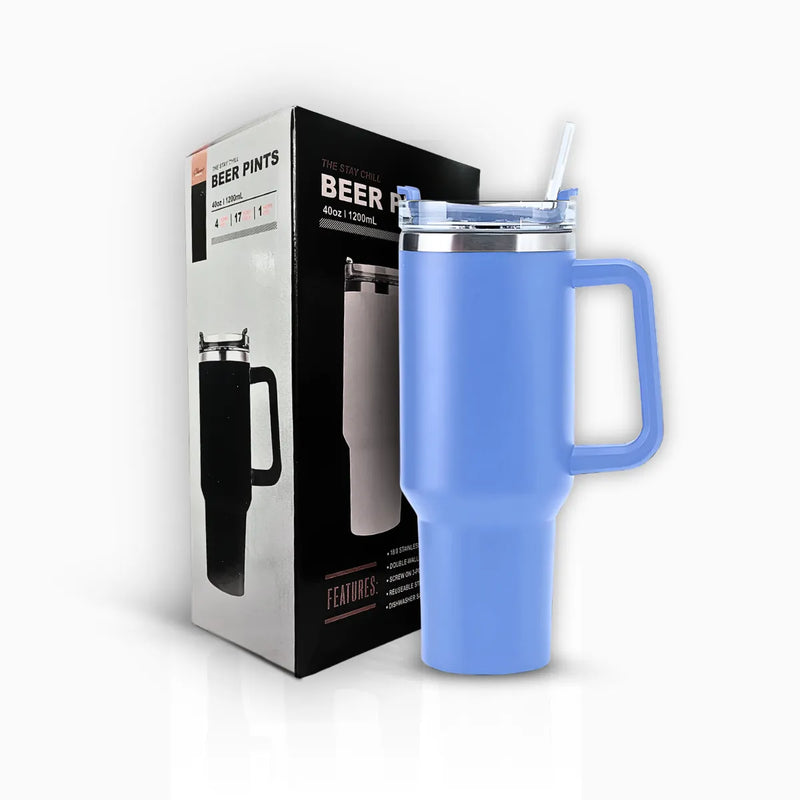 Copo Térmico Grande 1200ml com Canudo