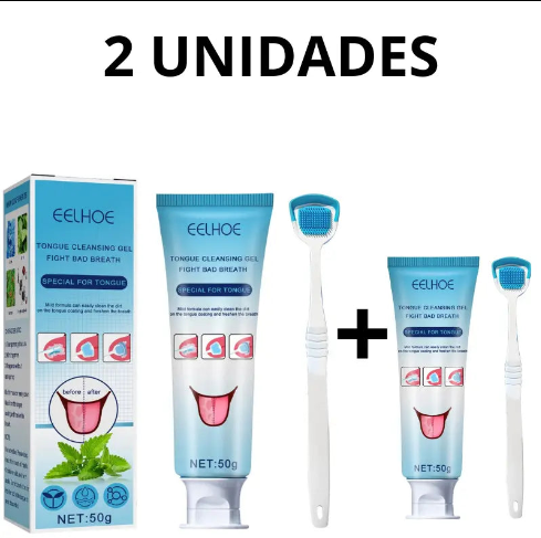 Kit Limpeza Da Língua Raspador De Língua Clean Fresh