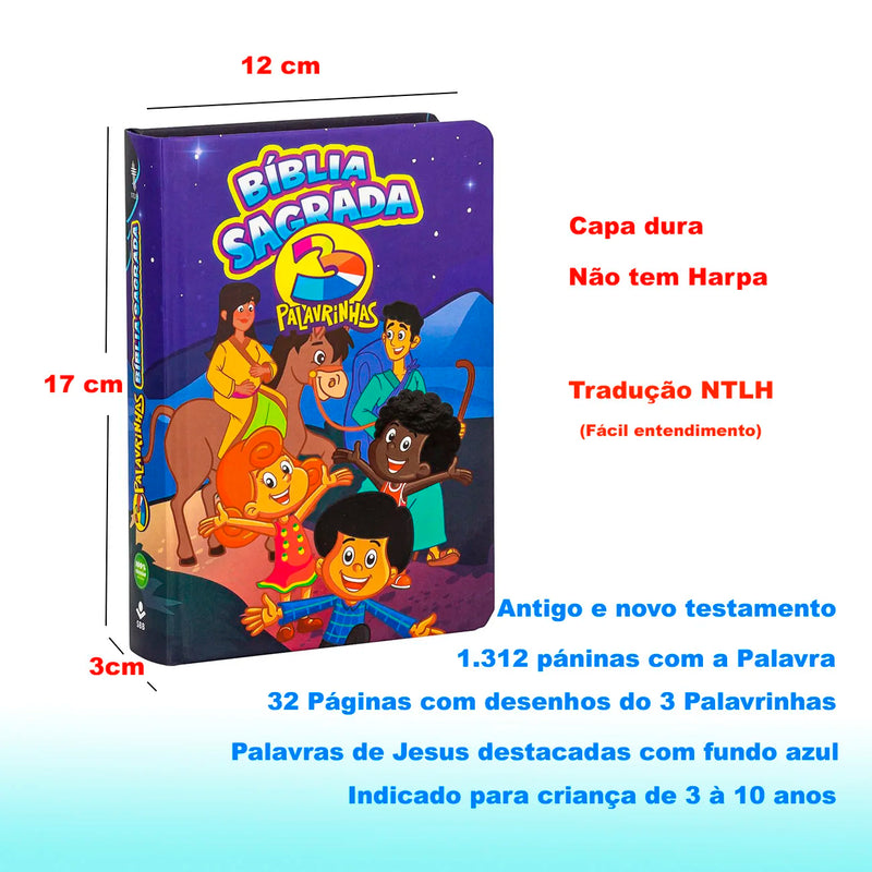 Bíblia Sagrada Infantil 3 Palavrinhas